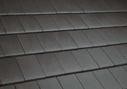 Dachówka ceramiczna płaska Erlus Linea czarny mat